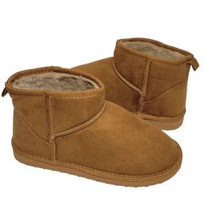 MIA Syndee Boot Women Size 6 Ankle Faux Fur Lined Cozy Bootie Brown Winter NWOB